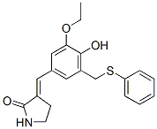 (3E)-3-[[3-ethoxy-4-hydroxy-5-(phenylsulfanylmethyl)phenyl]methylidene ]pyrrolidin-2-one Struktur