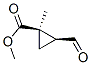 Cyclopropanecarboxylic acid, 2-formyl-1-methyl-, methyl ester, cis- (9CI) Structure