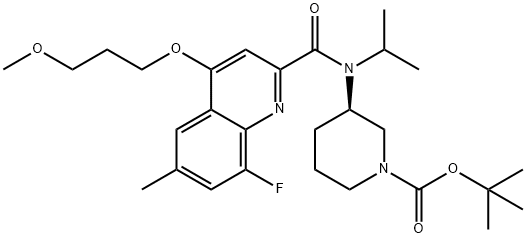 (R)-8-fluoro-N-isopropyl-4-(3-Methoxypropoxy)-6-Methyl-N-(piperidin-3-yl)quinoline-2-carboxaMide  (2HCl salt)|