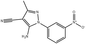 5-Amino-3-methyl-1-(3-nitrophenyl)-1H-pyrazole-4-carbonitrile Structure