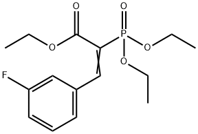 3-(3-Fluorophenyl)propenoic acid, 2-(diethoxyphosphinyl)-, ethyl ester 结构式