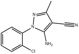 5-Amino-1-(2-chlorophenyl)-3-methyl-1H-pyrazole-4-carbonitrile Structure
