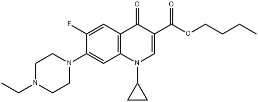 3-Quinolinecarboxylic acid, 1-cyclopropyl-7-(4-ethyl-1-piperazinyl)-6-fluoro-1,4-dihydro-4-oxo-, butyl ester|丁基 1-环丙基-7-(4-乙基-1-哌嗪基)-6-氟-1,4-二氢-4-氧代-3-喹啉甲酸酯