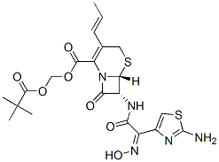 107888-51-7 (6R,7R)-7-[[(2-Amino-4-thiazolyl)[(Z)-hydroxyimino]acetyl]amino]-8-oxo-3-[(Z)-1-propenyl]-5-thia-1-azabicyclo[4.2.0]oct-2-ene-2-carboxylic acid (2,2-dimethyl-1-oxopropoxy)methyl ester