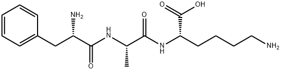 (2S)-6-amino-2-[[(2S)-2-[[(2S)-2-amino-3-phenyl-propanoyl]amino]propan oyl]amino]hexanoic acid Structure