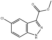 5-クロロ-1H-インダゾール-3-カルボン酸メチル 化学構造式