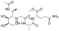 N-(2-acetamido-2,3-dideoxyglucos-3-yl)glycyl-alanyl-glutamine methyl ester 结构式