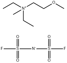 N,N-Diethyl-N-methyl-N-(2-methoxyethyl)ammonium imidodisulfuryl fluoride Struktur