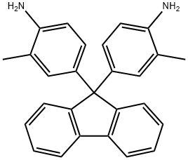 9,9-ビス(4-アミノ-3-メチルフェニル)フルオレン 化学構造式