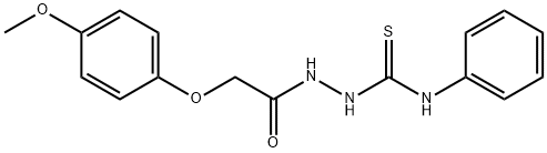 2-[2-(4-methoxyphenoxy)acetyl]-N-phenyl-1-hydrazinecarbothioamide 结构式