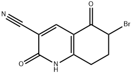 6-溴-2-羟基-5-氧代-5,6,7,8-四氢喹啉-3-甲腈 结构式