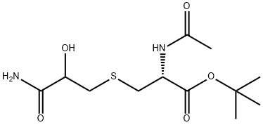 N-Acetyl-S-(3-aMino-2-hydroxy-3-oxopropyl)-L-cysteine-1,1-diMethylethyl Ester Structure