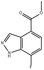 1H-Indazole-4-carboxylic acid, 7-fluoro-, Methyl ester, 1079993-19-3, 结构式