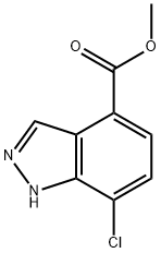 1H-Indazole-4-carboxylicacid,7-chloro-,Methylester Struktur