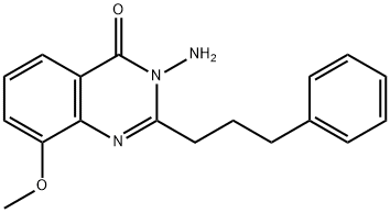 4(3H)-Quinazolinone,  3-amino-8-methoxy-2-(3-phenylpropyl)- 结构式