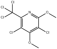 3,5-ジクロロ-2,4-ジメトキシ-6-(トリクロロメチル)ピリジン 化学構造式