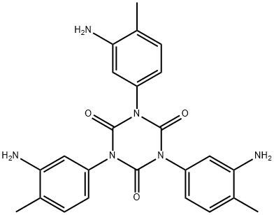 Tris-(3-amino-4-methylphenyl)-isocyanurate 结构式