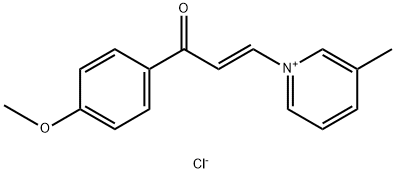 N-[(1E)-3-(4-Methoxyphenyl)-3-oxoprop-1-en-1-yl]-3-picolinium chloride Struktur