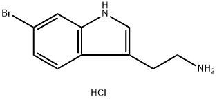 2-(6-bromo-1H-indol-3-yl)ethanamine hydrochloride 化学構造式