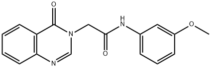N-(3-methoxyphenyl)-2-(4-oxoquinazolin-3-yl)acetamide 结构式