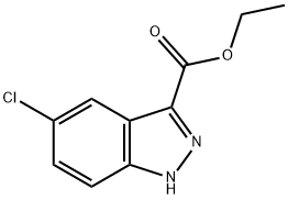 5-クロロ-1H-インダゾール-3-カルボン酸エチルエステル 化学構造式