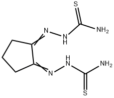 1,2-シクロペンタンジオンビス(チオセミカルバゾン) 化学構造式