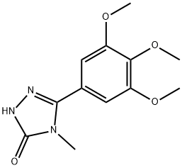 2,4-Dihydro-4-methyl-5-(3,4,5-trimethoxyphenyl)-3H-1,2,4-triazol-3-one,108132-87-2,结构式