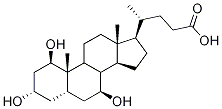 1β,3α,7β-Trihydroxy-5β-cholanic Acid  化学構造式