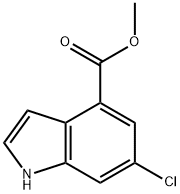 1H-Indole-4-carboxylic acid, 6-chloro-, Methyl ester Struktur