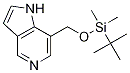 1H-Pyrrolo[3,2-c]pyridine, 7-[[[(1,1-diMethylethyl)diMethylsilyl]oxy]Methyl]-,1082040-91-2,结构式