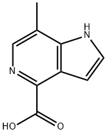 1H-Pyrrolo[3,2-c]pyridine-4-carboxylic acid, 7-Methyl- Struktur
