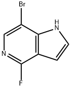 1H-Pyrrolo[3,2-c]pyridine, 7-broMo-4-fluoro- Struktur