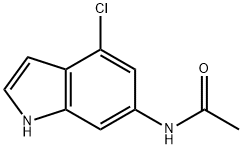 N-(4-氯-1H-吲哚-6-基)乙酰胺 结构式