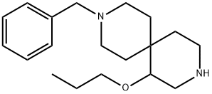 1-プロポキシ-9-ベンジル-3,9-ジアザスピロ[5.5]ウンデカン 化学構造式