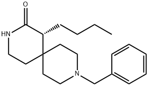 3,9-Diazaspiro[5.5]undecan-2-one, 1-butyl-9-(phenylmethyl)-, (1R)- Struktur