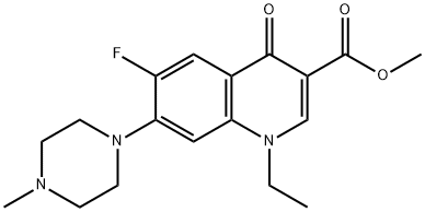 Methyl 1-ethyl-6-fluoro-7-(4-Methylpiperazin-1-yl)-4-oxo-1,4-dihydroquinoline-3-carboxylate 化学構造式