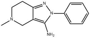 5-Methyl-2-phenyl-4,5,6,7-tetrahydro-2H-pyrazolo[4,3-c]pyridin-3-amine Structure