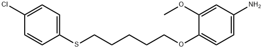 4-[5-(4-chlorophenyl)sulfanylpentoxy]-3-methoxy-aniline,108240-29-5,结构式