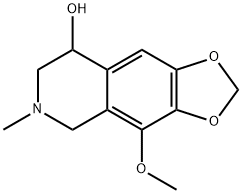 8-Methoxy-2-methyl-6,7-methylenedioxy-1,2,3,4-tetrahydroisoquinolin-4-ol Struktur