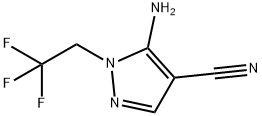 5-Amino-1-(2,2,2-trifluoroethyl)-1H-pyrazole-4-carbonitrile Struktur
