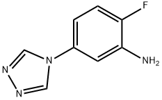 2-氟-5-(4H-1,2,4-三唑-4-基)苯胺 结构式