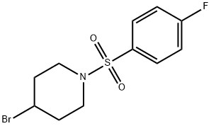 4-溴-1-[(4-氟苯基)磺酰基]哌啶 结构式