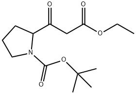 2-(3-乙氧基-3-氧代丙酰基)吡咯烷-1-羧酸叔丁酯, 108310-01-6, 结构式