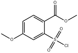 2-(CHLOROSULFONYL)-4-METHOXYBENZOIC ACID METHYL ESTER 化学構造式