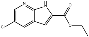 1H-Pyrrolo[2,3-b]pyridine-2-carboxylic acid, 5-chloro-, ethyl ester Struktur