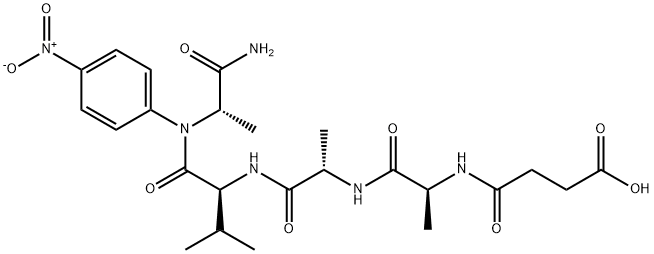 N-SUCCINYL-ALA-ALA-VAL-ALA P-NITROANILIDE 化学構造式