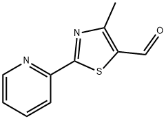 5-Thiazolecarboxaldehyde, 4-Methyl-2-(2-pyridinyl)-,1083224-02-5,结构式