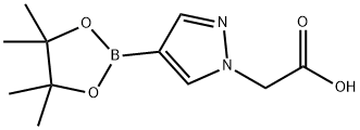 4-(4,4,5,5-四甲基-1,3,2-二噁硼烷-2-基)-1H-吡唑-1-乙酸, 1083326-41-3, 结构式