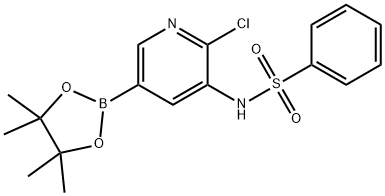 2-Chloro-3-phenylsulfonaMidopyridine-5-boronic acid pinacol ester 化学構造式