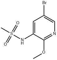 N-(5-broMo-2-Methoxypyridin-3-yl)MethanesulfonaMide 化学構造式